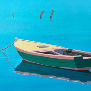 1980s Original Signed Silkscreen 'Stillwater Cove' by Carol Bodendieck Chapman